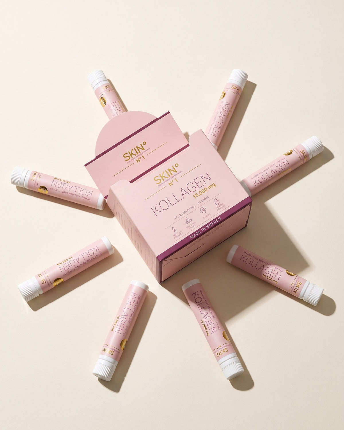 SKIN° Box mit Ampullen im Kreis